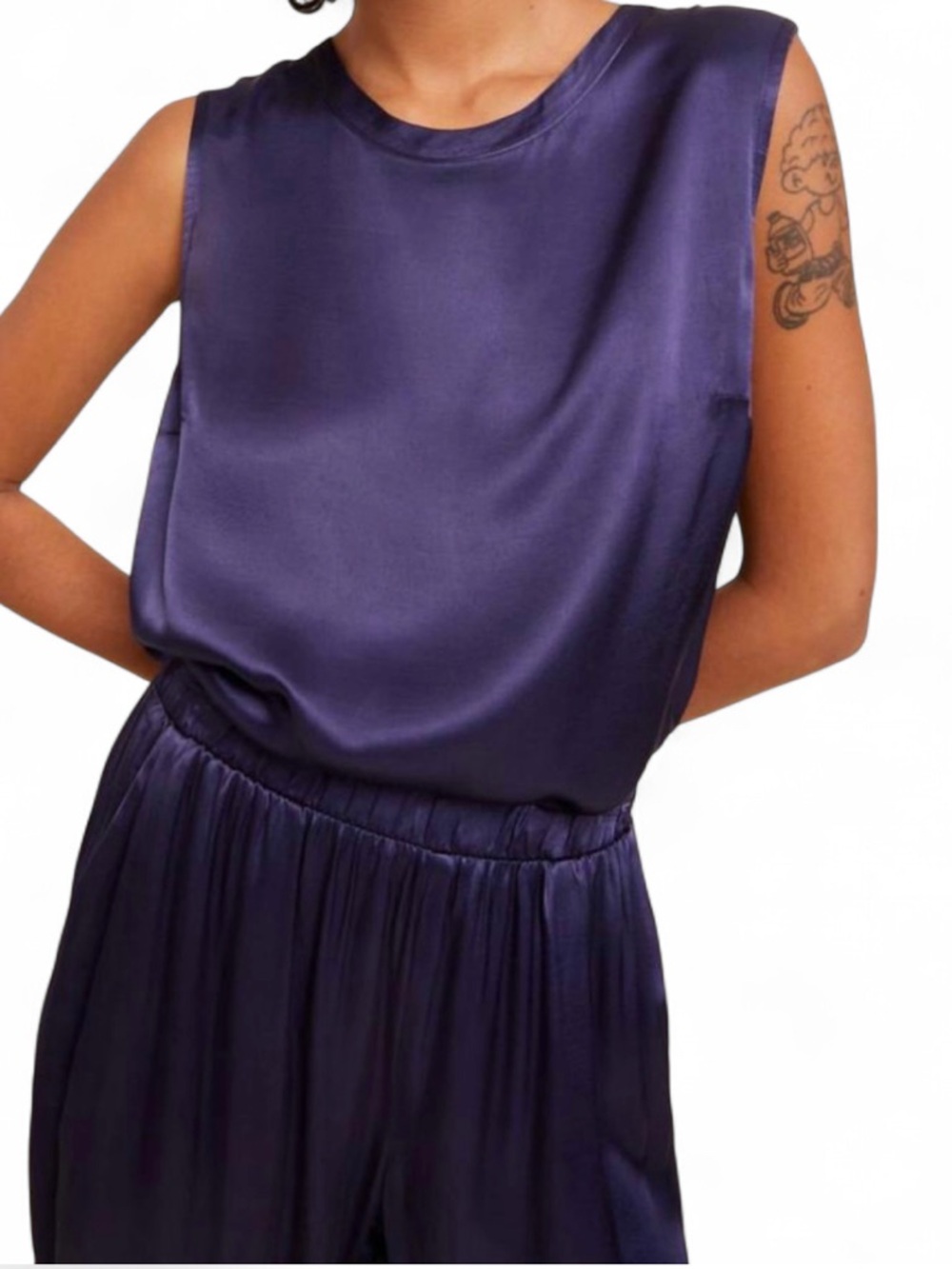 Nation‎ LTD Navy Satin Tank